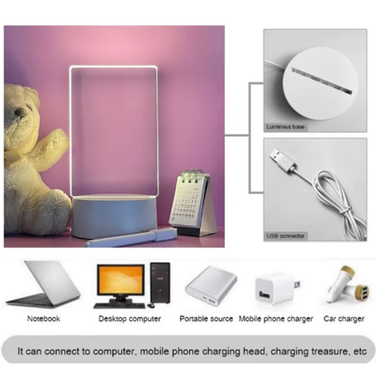 Luz Nocturna Acrílica Borrable